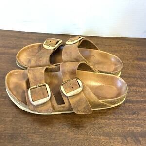 Birkenstock Big Buckle Arizona Leather Sandals Women's Size 39, 8-8.5US